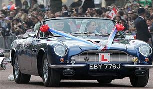 سيارة زفاف الأمير البريطانى وليام والأميرة كيت ميدلتون (Aston Martin DB6 1969).