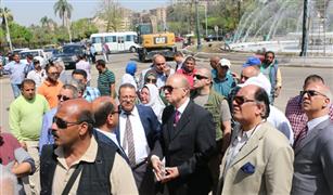 محافظ القاهرة يتفقد أعمال تطوير ميدان سراي القبة ومحور عباس العقاد
